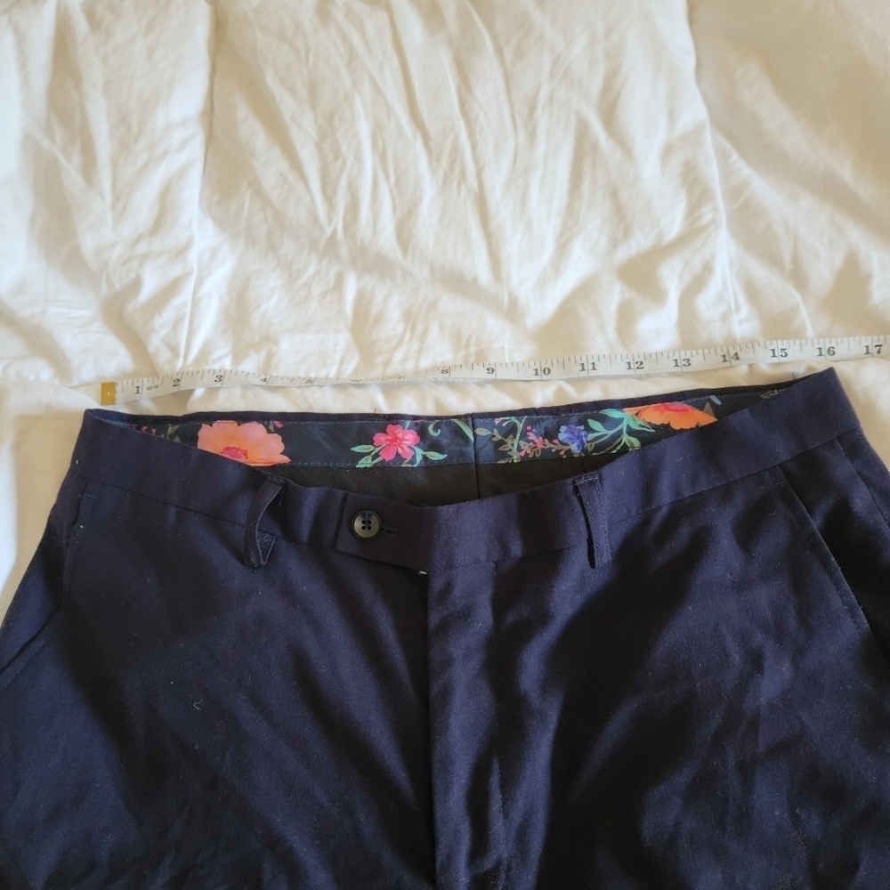 Paisley And Gray 32X32 Slim Dress Pant Navy Blue Trouser - Picture 9 of 9